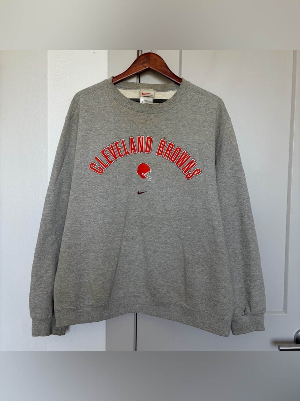 VINTAGE 90S NIKE NFL CLEVELAND BROWNS SWEATSHIRT GREY MEN’S XL